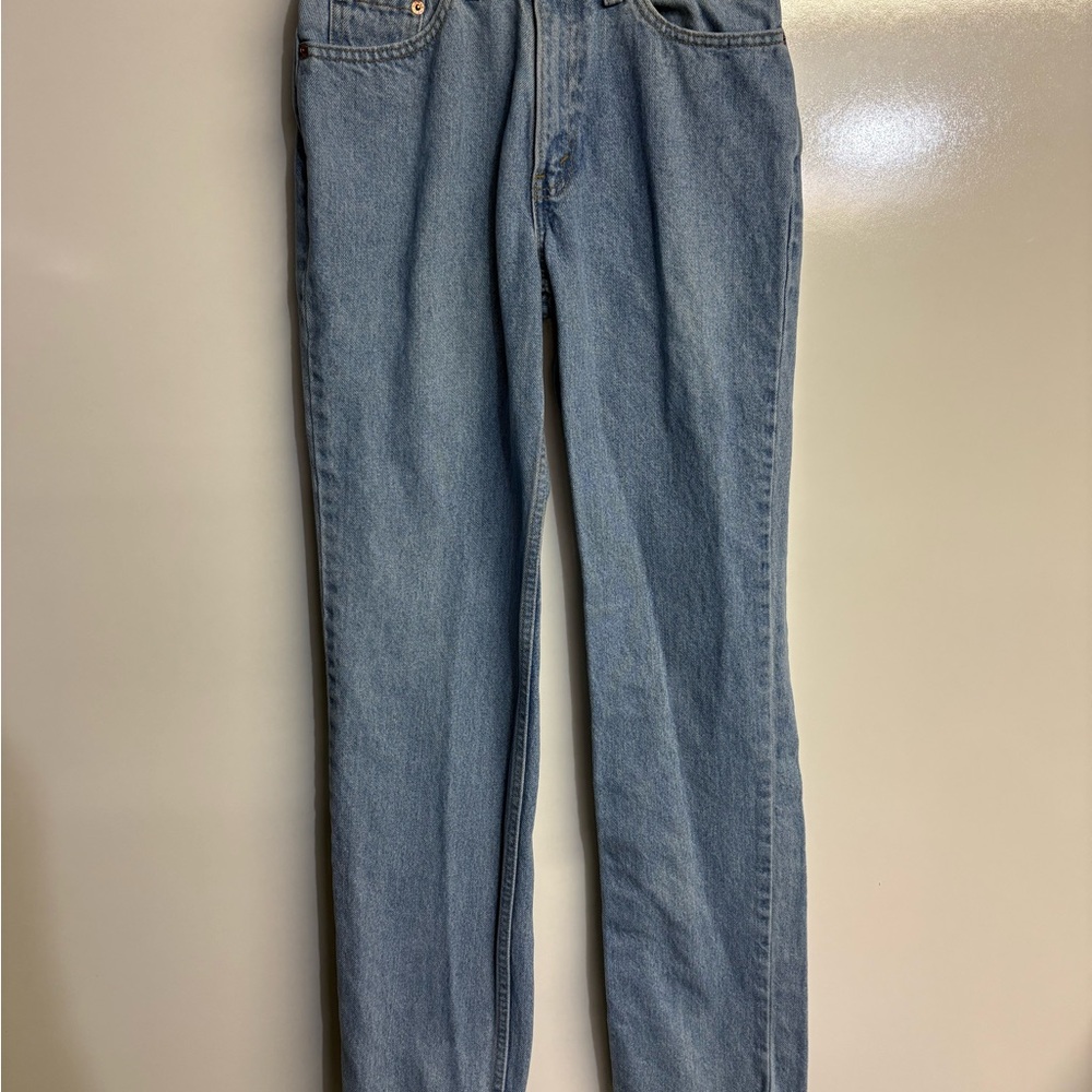 Levi’s 512 Slim Fit Straight Leg Jeans Light Blue Wash Red Tab Women’s 7 JR L